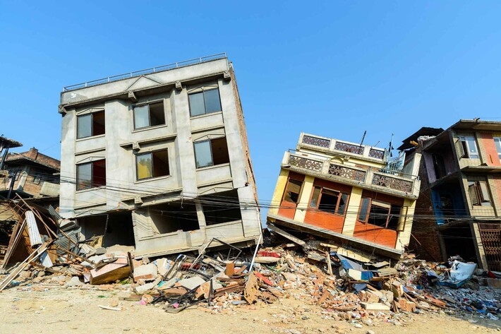 The 2015 Nepal earthquake. 