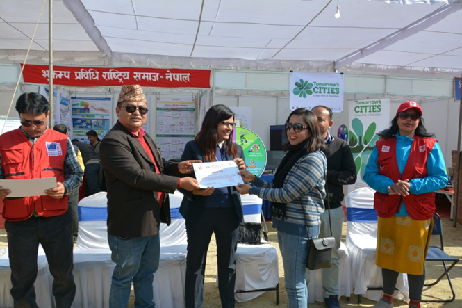 Certificate of participation for Tomorrow’s Cities Booth at 26th Earthquake Safety Exhibition in Kathmandu, Jan 16, 2024, Photo: NSET