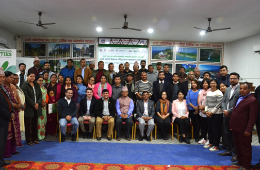 Participants, Facilitators and Representatives at Risk Agreement Workshop in Rapti, Photo: NSET